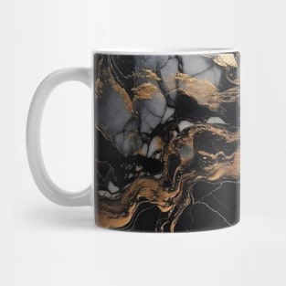 Portoro Black and Gold Marble design pattern Mug